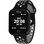 Relógio Champion Smart Bluetooth 4.0 Preto Pulseira Preta e Cinza CH50006D Smartwatch