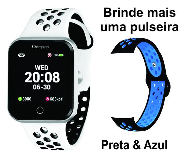 Relógio Champion Smartwatch Bluetooth 4.0 +1 Pulseira Brinde