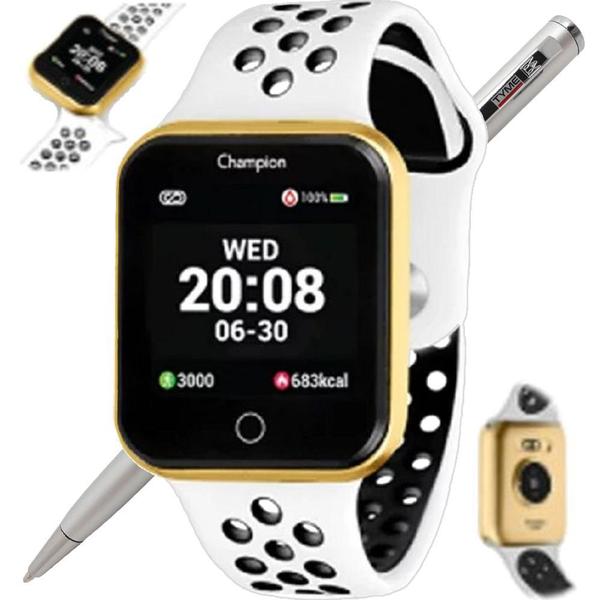 Relógio Champion Smartwatch Bluetooth 4.0 CH50006B Dourado/Branco