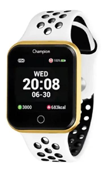 Relógio Champion Smartwatch Branco e Dourado CH50006B