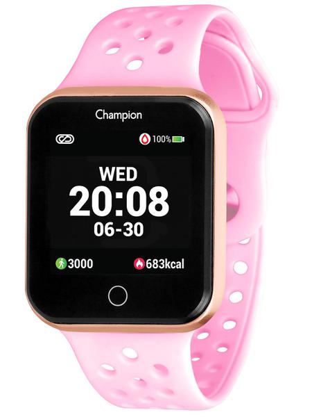 Relógio Champion Smartwatch CH50006R Bluetooth 4.0 Pulseira Rosa