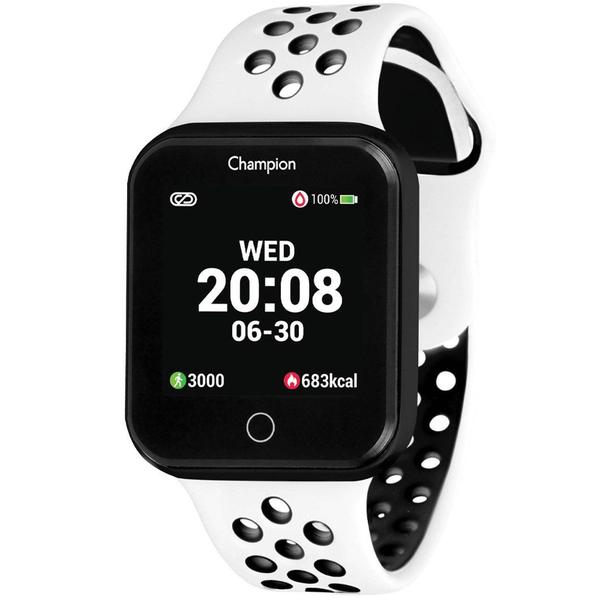 Relógio Champion Smartwatch Digital CH50006K Bluetooth 4.0 Branco/ Preto