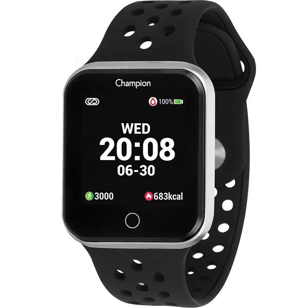 Relógio Champion Smartwatch Prata Preta CH50006T