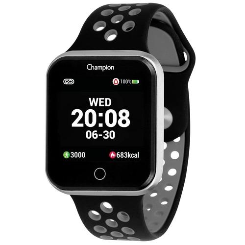 Relógio Champion Smartwatch Preto Cinza e Prata CH50006C