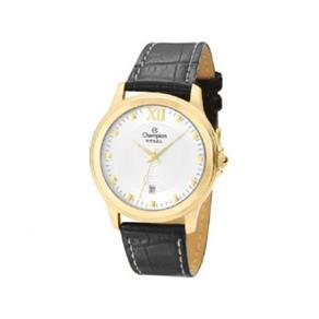 Relógio Champion Steel Feminino Dourado Pulseira em Couro com 1 Ano de Garantia CA20563B