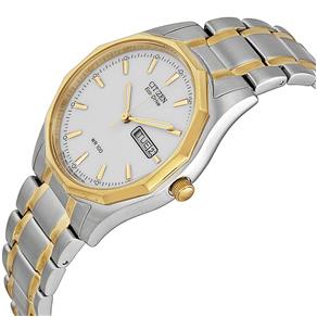 Relógio Citizen BM8434-58A Eco Drive White Caixa de Aço Inoxidável com um Bracelete de Aço Inoxidável