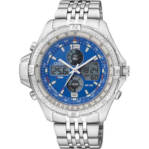 Relógio Citizen Combo Temp Promaster Anadigi Masculino Js1046-55l - Tz10093f