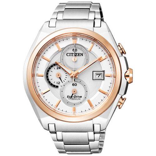 Relógio Citizen Cronograph Eco-drive Ca0354-51a / Tz30231s Super Titânio Safira