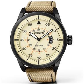 Relógio Citizen Eco-Drive Aviator Power Reverse Analógico Masculino AW1365-19P - TZ30393E