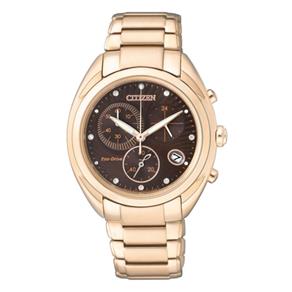 Relógio Citizen Eco-Drive Fb1395-50W Banhado a Ouro Safira Resistente a Arranhões Resistência à Água50 Metros