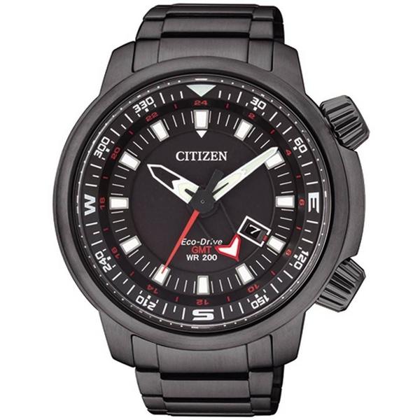 Relógio Citizen Eco-Drive GMT BJ7085-50E TZ30759P Grande XL