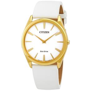 Relógio Citizen Eco-Drive Stiletto Ladies Couro Branco