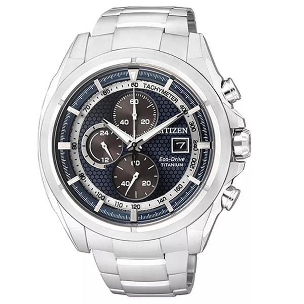 Relógio Citizen Eco-Drive Titânio Ca0550-52l/Tz20377f Azul