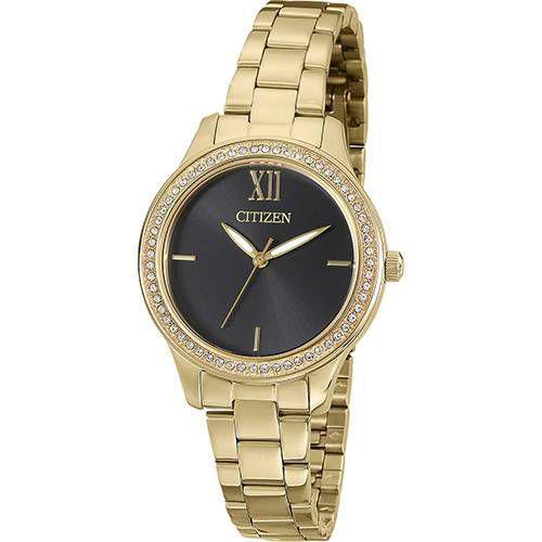 Relógio Citizen Feminino Dourado Coroa Pequena Tz28333u