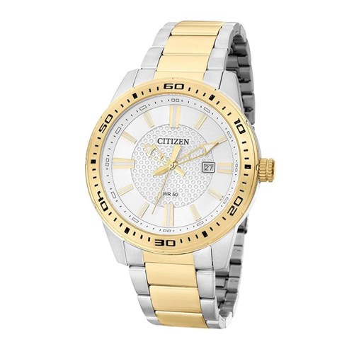 Relógio Citizen Masculino Aço Dourado Prata Tz20493b