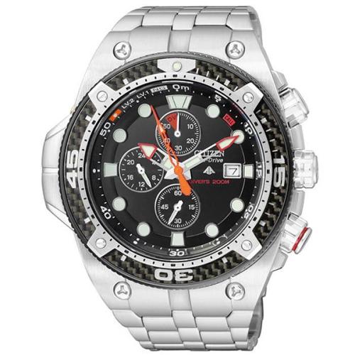 Relogio Citizen Masculino Aqualand Carbon Eco Drive Tz30339d