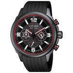 Relógio CITIZEN masculino cronógrafo silicone preto CA4386-10E/TZ20911P