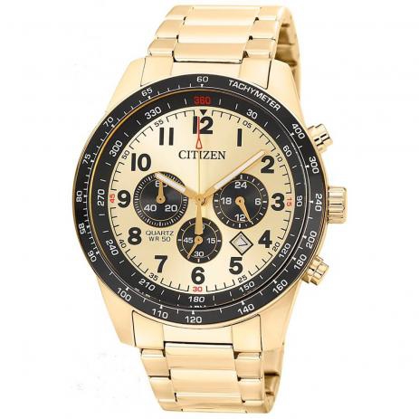 Relógio Citizen Masculino Dourado e Preto Tz30964g