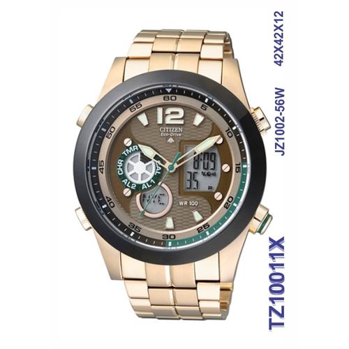 Relógio Citizen Masculino Dourado Ecodrive Tz10011x