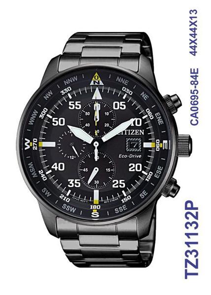 Relógio Citizen Masculino Eco-drive Aviator Tz31132p Preto