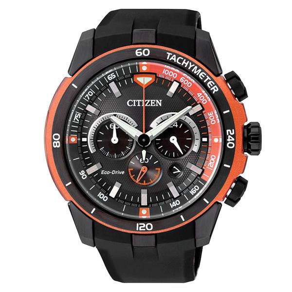 Relógio Citizen Masculino Eco Drive Orange Rubber TZ30786J