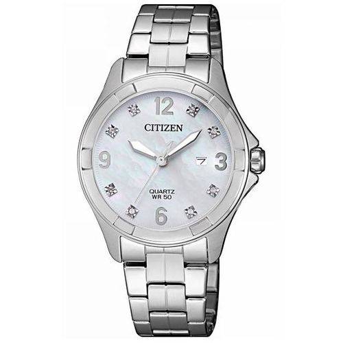 Relógio Citizen Prata Aço Feminino Eu6080-58d / Tz28502q