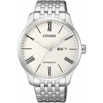 Relógio Citizen TZ20804Q automático masculino prateado mostrador branco