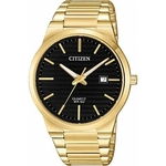 Relógio Citizen TZ20831U masculino dourado mostrador preto