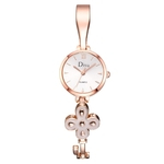 Relógio clássico A forma de relógio de quartzo Lady Magro na moda das mulheres Disu pulseira