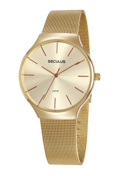 Relógio Clássico Feminino Dourado - Seculus