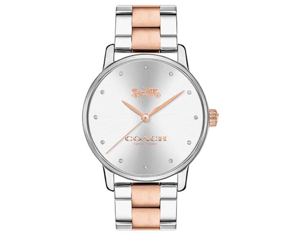 Relógio Coach Feminino Aço Prateado e Rosé - 14502930