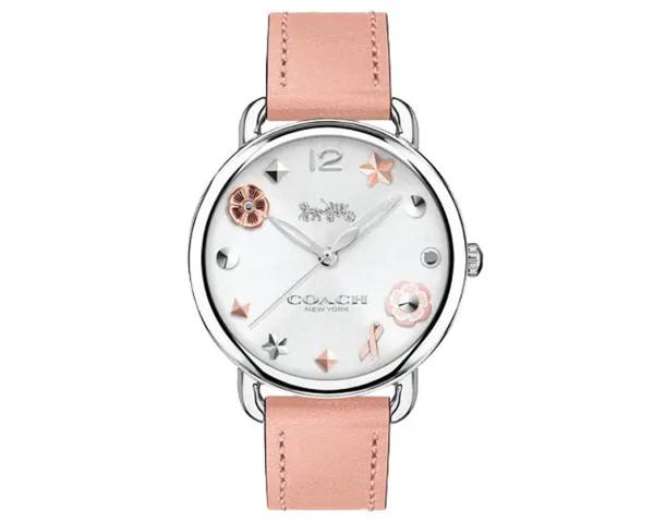 Relógio Coach Feminino Couro Rosa - 14502799