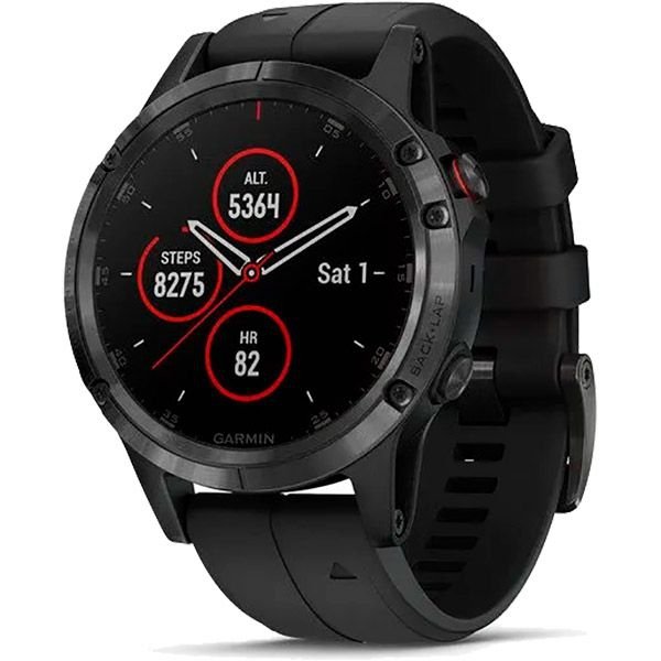 Relógio com GPS Garmin Fênix 5 Plus Preto Safira - Smartwatch Multiesportivo com Música