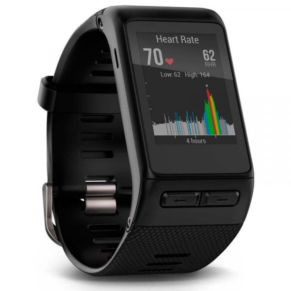 Relógio com GPS Garmin VívoActive HR Regular Preto com Monitor Cardíaco e Atividades