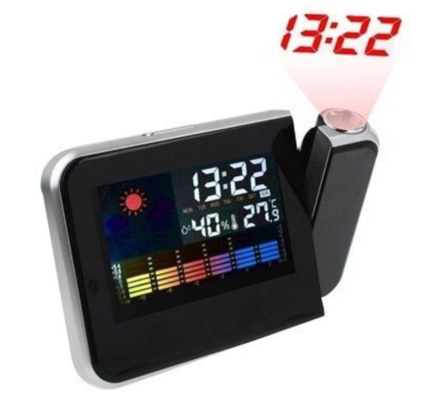 Relogio com Projetor de Hora Despertador e Medidor de Temperatura Led (Ds-8190) - Zgp