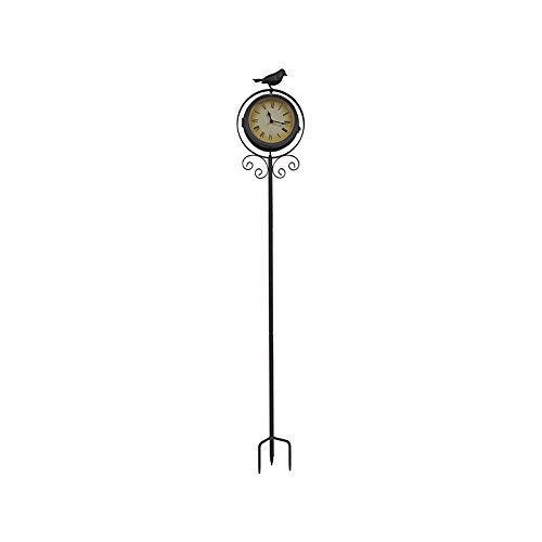 Relógio com Termômetro com Estaca Brown Bird