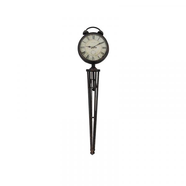 Relógio com Tripé de Ferro Preto Antique - Goods Br