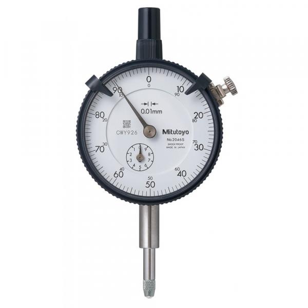 Relógio Comparador Modelo Padrão Tampa Lisa 10 Mm/0,0 1mm Exatidão 13µm MITUTOYO 2046SB