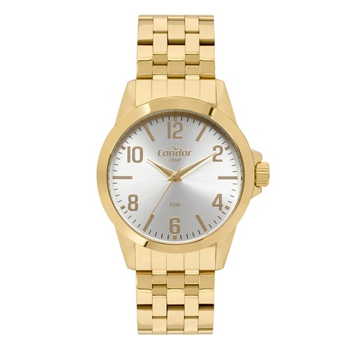 Relógio Condor Aço Masculino Dourado CO2035MQA/4K