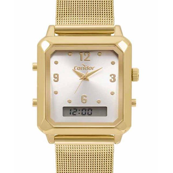 Relógio Condor Anadigi Quadrado Cobj3718ab/4k Feminino Dourado
