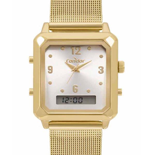 Relógio Condor Anadigi Quadrado Cobj3718ab/4k Feminino Dourado