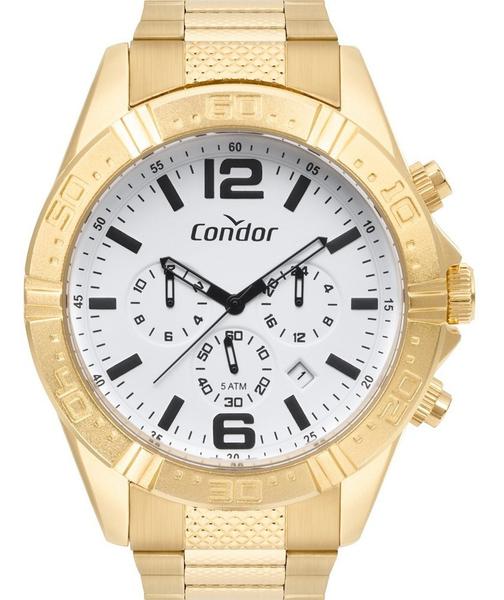 Relógio Condor Cronógrafo Masculino Dourado Covd33a34aa4b