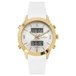 Relógio Condor Feminino Anadigi Bicolor Branco e Dourado COBJ3365AAJ/4B