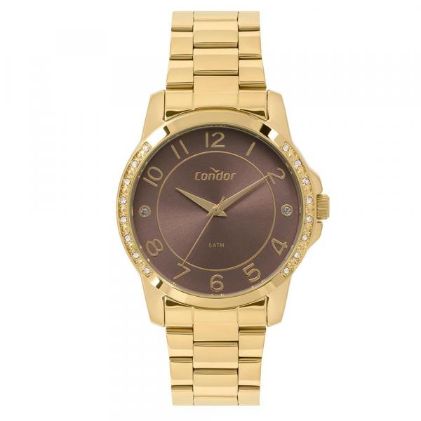 Relógio Condor Feminino Bracelete Dourado CO2035KOM/K4M