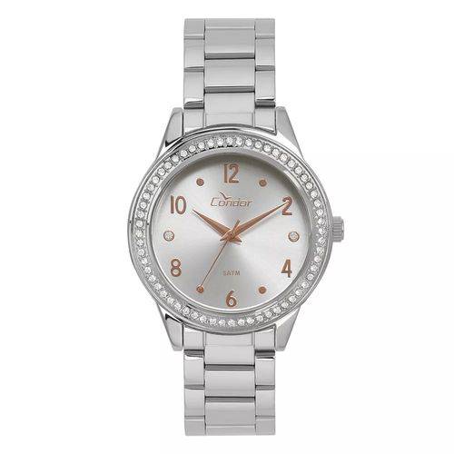 Relógio Condor Feminino Bracelete Prata - CO2036KUK/3K