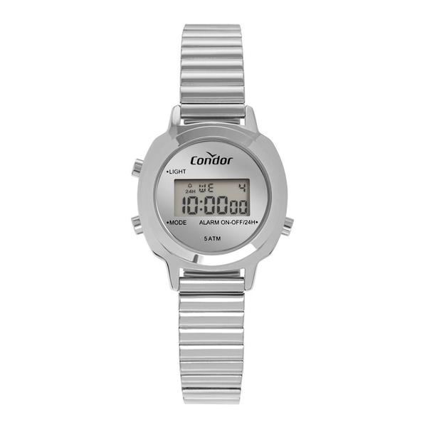 Relógio Condor Feminino Cojh512al/4k Digital Prata Alarme