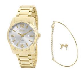 Relógio Condor Feminino com Pulseira e Brincos CO2115ST/4K - Dourado