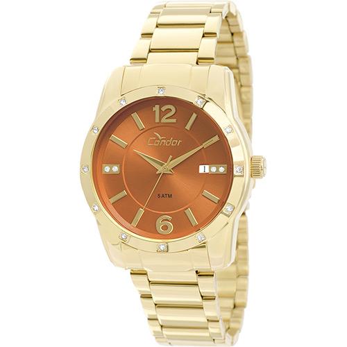 Relógio Condor Feminino com Pulseira e Brincos Co2115st/4x - Dourado