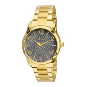 Relógio Condor Feminino Denim - Dourado C02039AB/4A