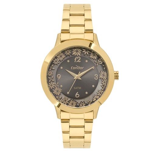 Relógio Condor Feminino Disco Dourado CO2039BF/4F